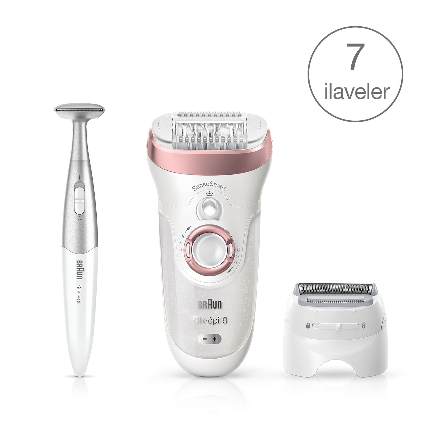 Braun%20BRAUN%20SİLK-ÉPİL%209%20SENSOSMART™%209/890%20EPİLATÖR%20GÜL%20PEMBE%20ALTIN%20-%207%20EK%20PARÇALI%20KABLOSUZ%20ISLAK%20VE%20KURU%20EPİLATÖR%209890SE